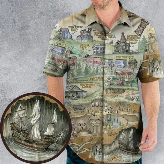 The Goonies Adventure Map Hawaiian Shirt