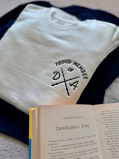Dumbledores Army Member, Harry Potter Inspired Embroidered Jumper/ Sweatshirt / Unisex Gift