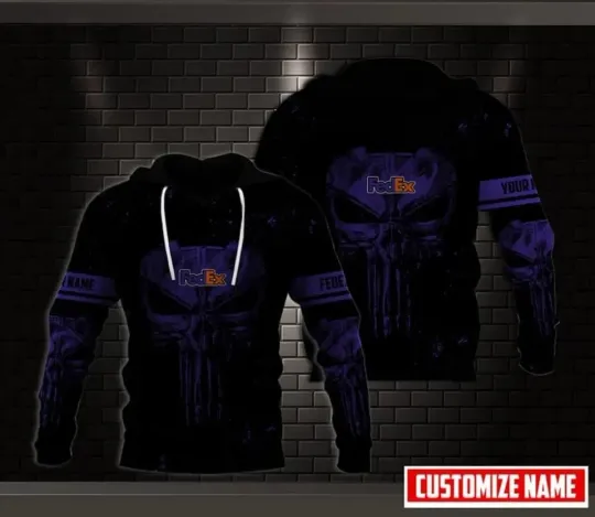 Personalized Name Fedex Purple Custom Full Print 3D Hoodie