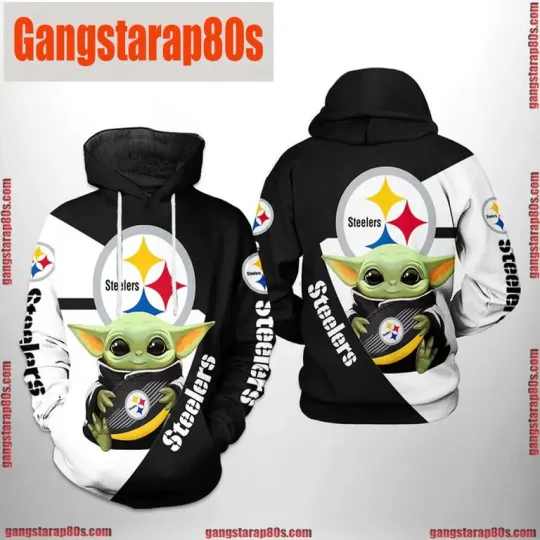 Discover football S.t.eelers Baaby Yooda Team All Over Print Unisex Hoodie