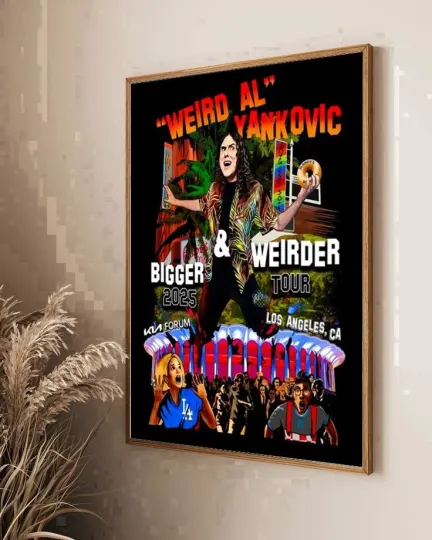 Discover Weird Al Yankovic Kia Forum Bigger & Weirder 2025 Tour Posters