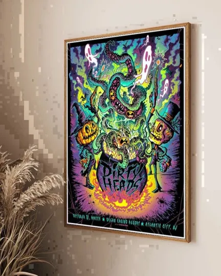 Discover Dirty Heads Atlantic City Halloween Show Poster October 31 2025 Premium Matte Vertical Poster