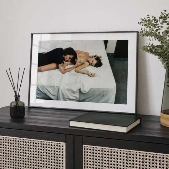 Kate Moss and Johnny Depp Poster | Photography Prints | Retro Vertical Poster