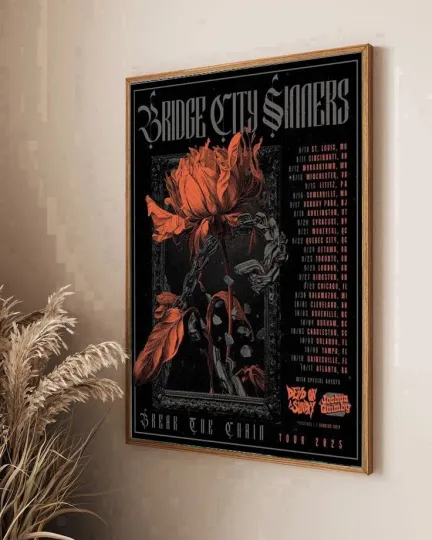 Discover Bridge City Sinners Break the Chain Tour 2025 Poster