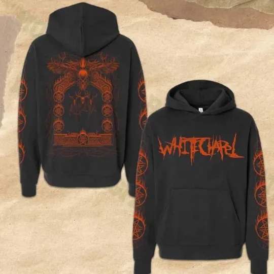 Discover Whitechapel Band Hymns In Dissonance Tour 2025 Flaming Cult 3D Hoodie