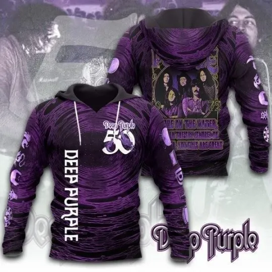 Deep Purple 3D Apparel  World Tour 2024 Rock Band 3D Hoodie For Unisex