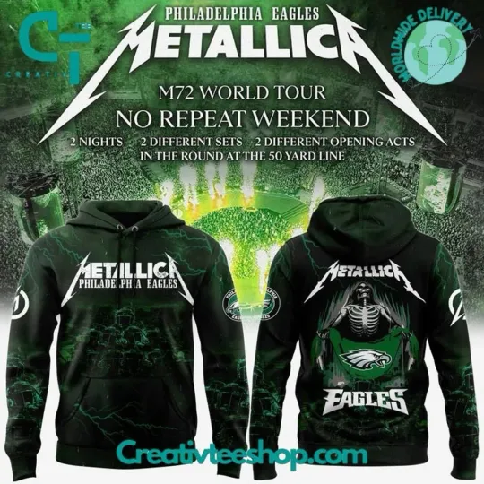 Philadelphia Metal Band World Tour Eagles All Over Print 3D Hoodie