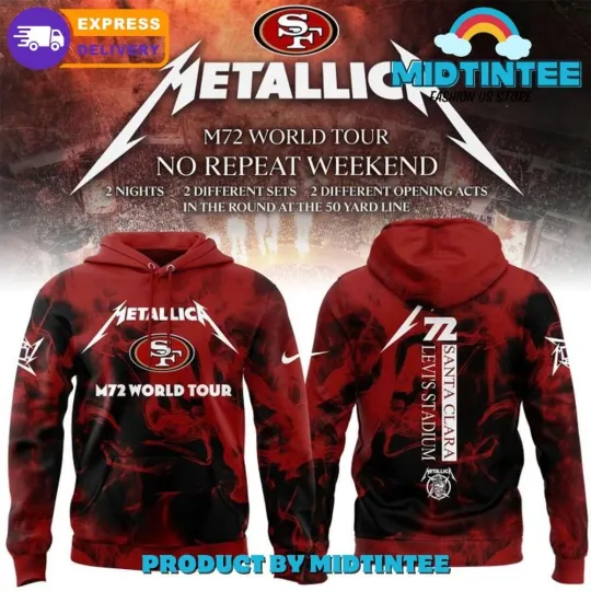 Discover San Francisco Metal Band World Tour 49ers All Over Print 3D Hoodie