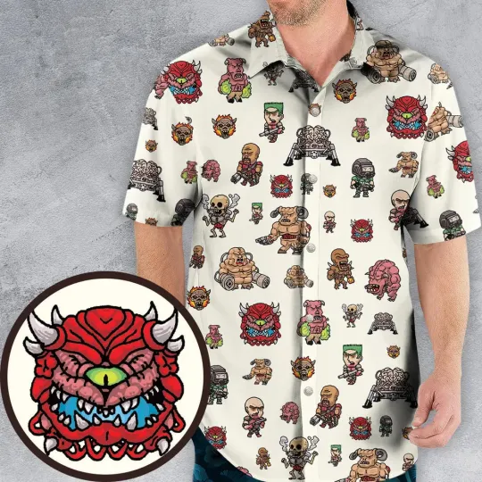 Discover Dooom Chibi Characters Hawaiian Shirt