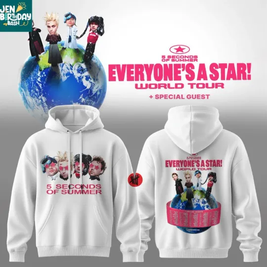 Discover 5 Seconds Of Summer Everyones A Star 2025 Tour 3D Hoodie