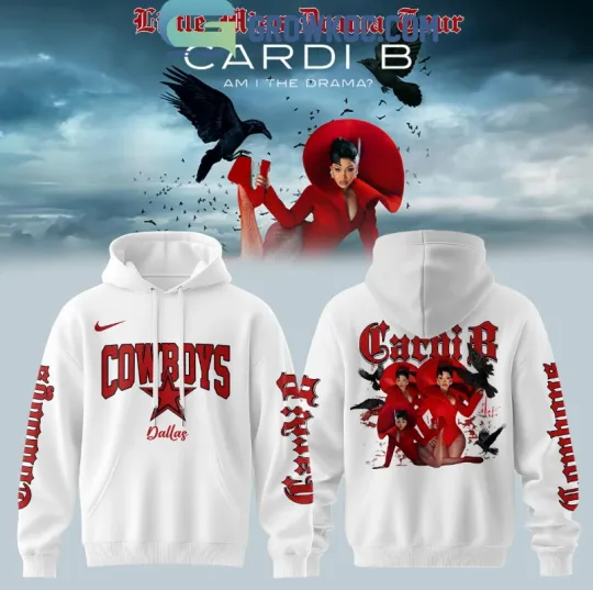Discover Dallas Cowboy X Cardi B Little Miss Drama Tour 2026 3D Hoodie