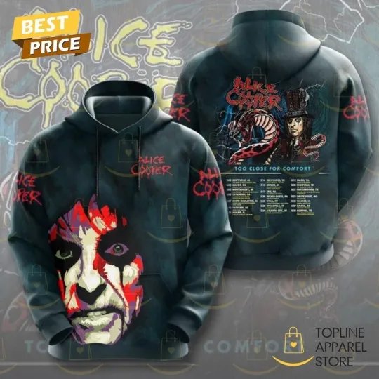 2025 Tour Alice Cooper Too Close For 3D Hoodie Hot HOt New