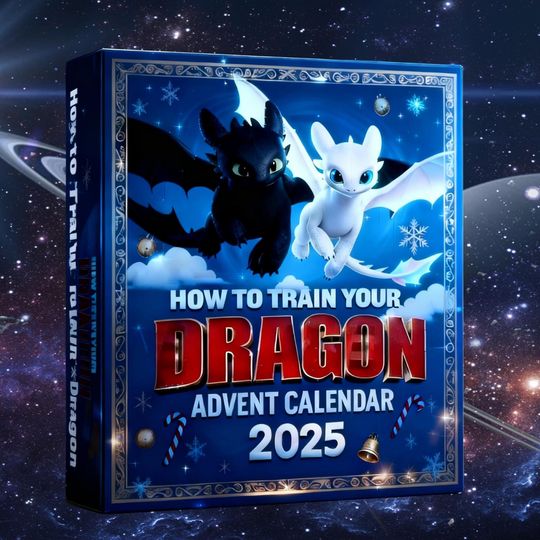 Discover How to Train Your Dragon Advent Calendar 2025, 24-Day Christmas Countdown, HTTYD Advent Calendar, Toothless Dragon Ornament, HTTYD Ornament