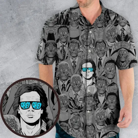 Discover Obey Consume They Live Hawaiian Shirt