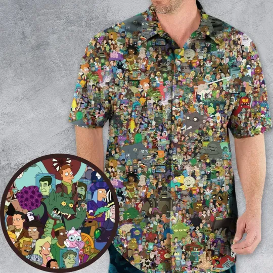 Discover Futurama Characters Hawaiian Shirt