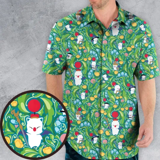 Moogle Final Fantasy Hawaiian Shirt