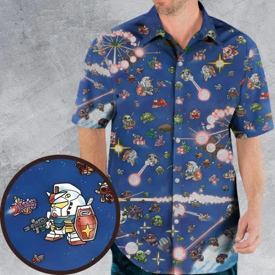 SD Gundam Battle Hawaiian Shirt