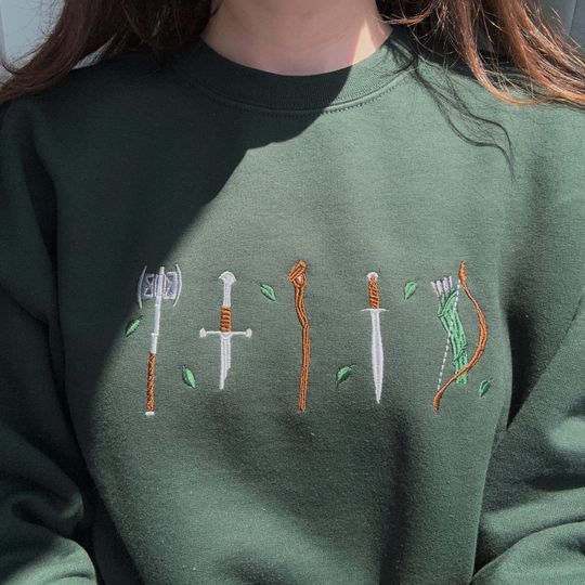 Discover Swords embroidered sweatshirt / Swords embroidered shirt / book sweatshirt / bookish sweatshirt / book shirt / bookish shirt