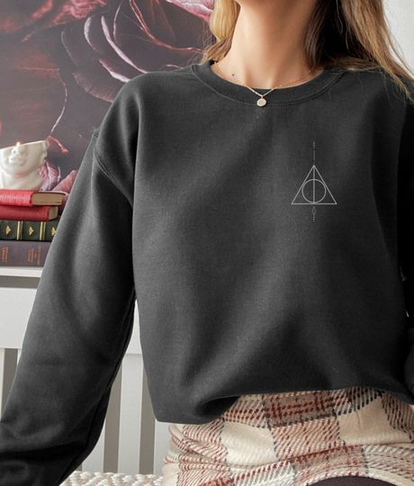 Snape aesthetic unisex sweatshirt deathly hallows symbol wizard