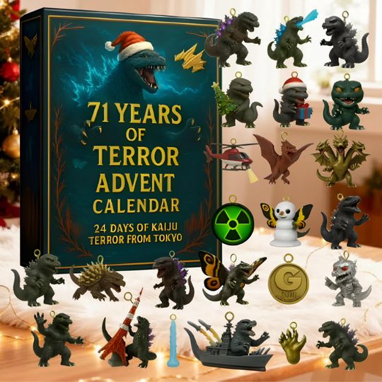 2025 Tokyo Kaiju Advent Calendar, 24 Mini Monster Figurines, Christmas Gift for Movie Buffs, Sci-Fi Fans & Toy Collectors