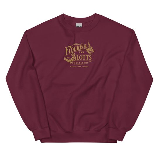 Discover Magical Wizard Booksellers Embroidered Sweatshirt Book Lover Gift Wizard Gift Bookshop Book Store Crewneck
