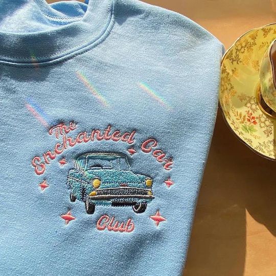 Discover Enchanted Car Club Embroidered Sweatshirt
