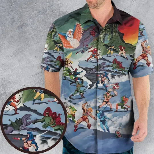 Discover MOTU Castle Grayskull Battle Hawaiian Shirt