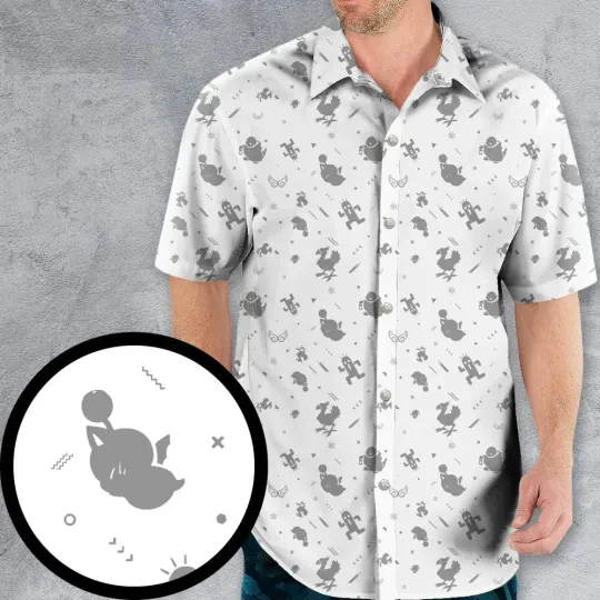 Final Fantasy Creatures Pattern Hawaiian Shirt
