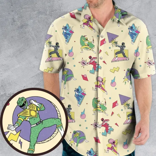 Morphin Team Power Rangers Hawaiian Shirt