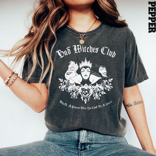 Discover Bad Witches Club T-Shirt Disney Villains Disney Queen Witches Tee