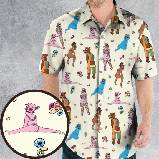 Cereal Monster Breakfast Hawaiian Shirt