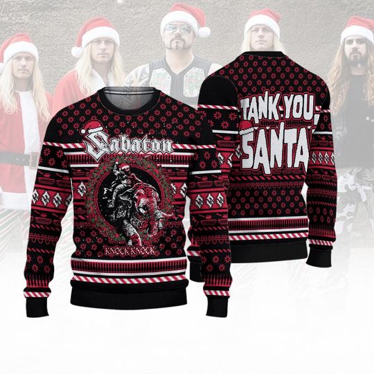 Discover Metal Santa 'Tank You' Ugly Christmas Sweater: Unisex Fair Isle Knit