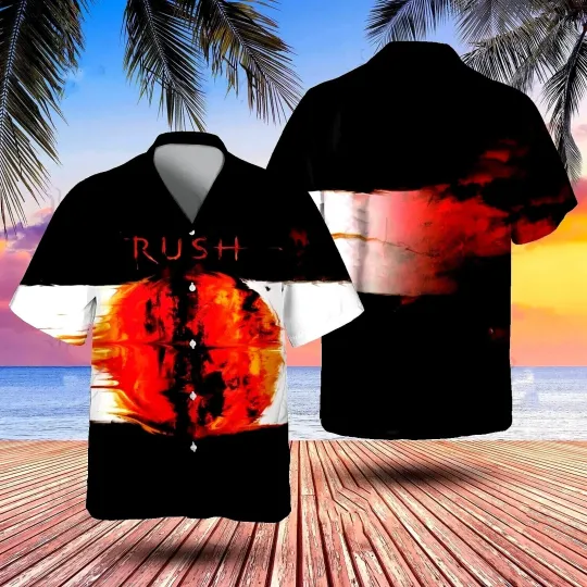 Discover Rock Band Rush Vapor Trails Hawaiian Shirt