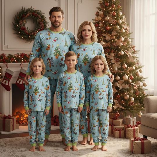 Discover Cute Marie Toulouse And Berlioz Santa Coquette Bow Pajamas Set, The Aristocats Holiday Sleepwear, Disney Mischievous Kitties Xmas Pjs