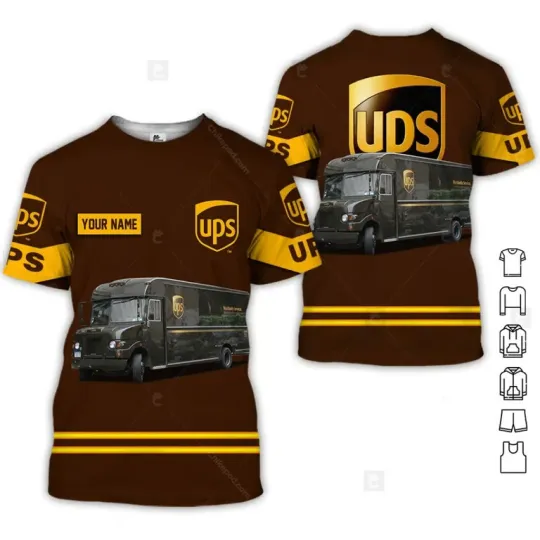 Discover Personalized Name Love Postal Service Truck 3D All Over Printed Clothes