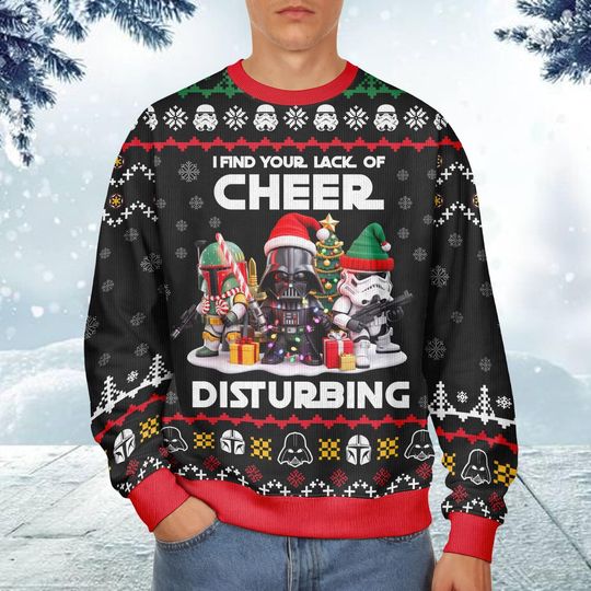 Discover Star Wars Ugly Christmas Sweater, Darth Vader Xmas Sweater, Xmas Holiday Sweater
