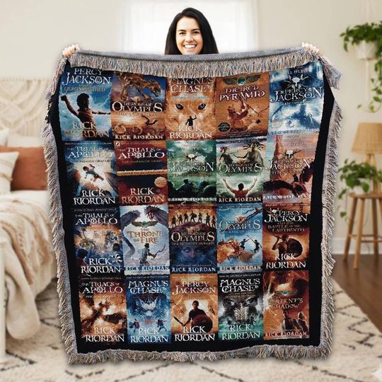 Percy Jackson Camp Half Blood Woven Blanket Percy Jackson And The Olympians Blanket Camp HalfBlood Blanket Rick Riordan Bookish Fan Gift