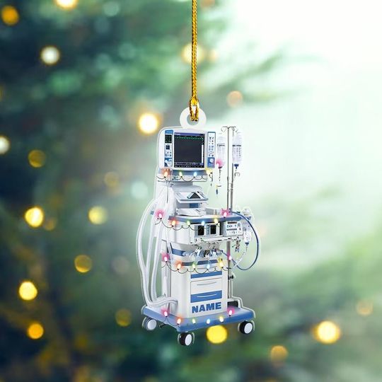 Discover Personalized Anesthesia Machine Ornament, General Surgery Christmas Decor, Medical Equipment Ornament, Nurse Gift