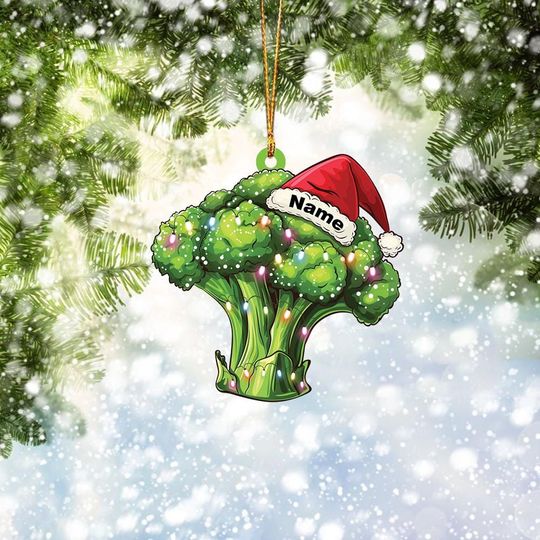Discover Personalized Broccoli Ornament, Broccoli Christmas Ornament, Broccoli Lovers Ornament, Vegetables Ornament, Holiday Ornament