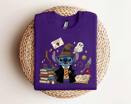 Discover Stitch Hogwarts Shirt, Disney Stitch Harry Potter Inspired Shirt, Lilo and Stitch Magic World Fan Gift, Disney Trip Outfit, Wizarding World