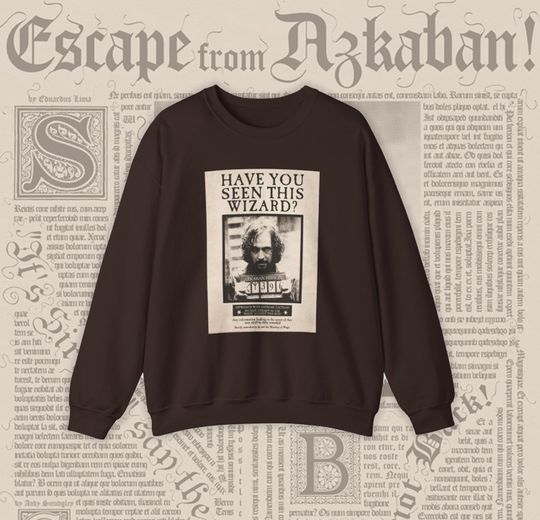 Wizard Missing Crewneck Sweatshirt Cozy Fall Apparel Harry Potter Gift Sirius Black Poster Hogwarts Unisex