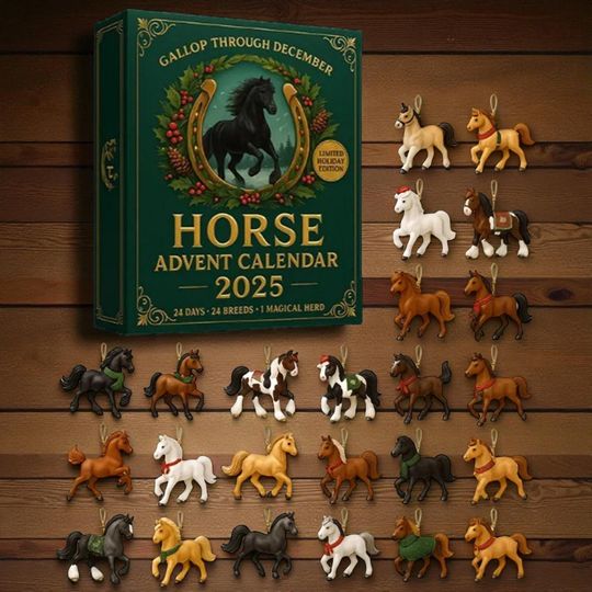Discover 2025 Christmas Advent Calendar for Horse Lovers - 24 Decorative Ornaments