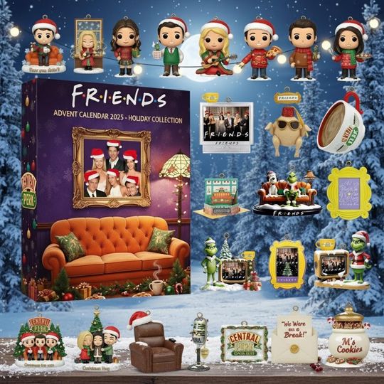 Friends Tv Show Advent Calendar 2025, Christmas Countdown Box, Funny TV Show Christmas Countdown Box