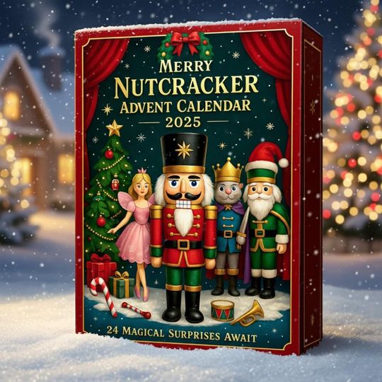 2025 Nutcracker Advent Calendar, Christmas Countdown Calendar, 24 Days of Xmas, Acrylic Blind Box Decor
