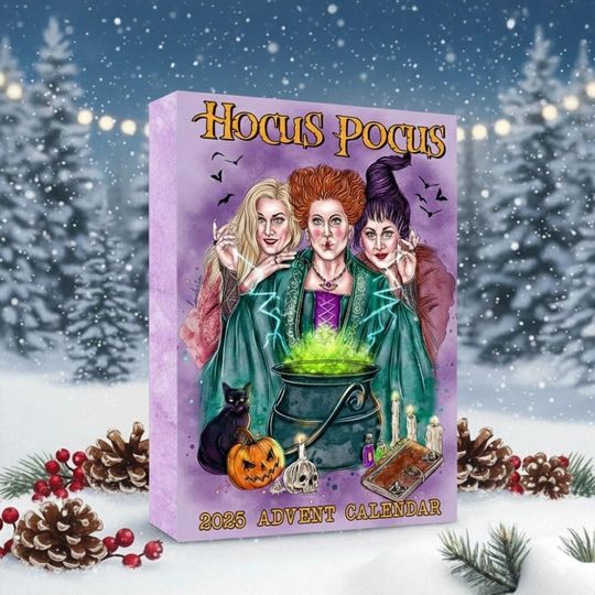 Discover Acrylic Advent Calendar Blind Box Christmas Witch Movie 2025 Holiday Countdown Spooky Surprise Box