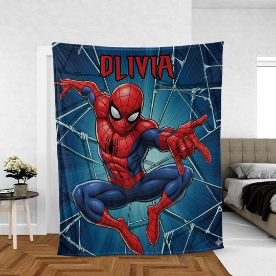 Discover Personalized Family Spider Blanket, Spider Hero Quilt Gift, Spider Birthday Theme Party, Superhero Christmas Gift
