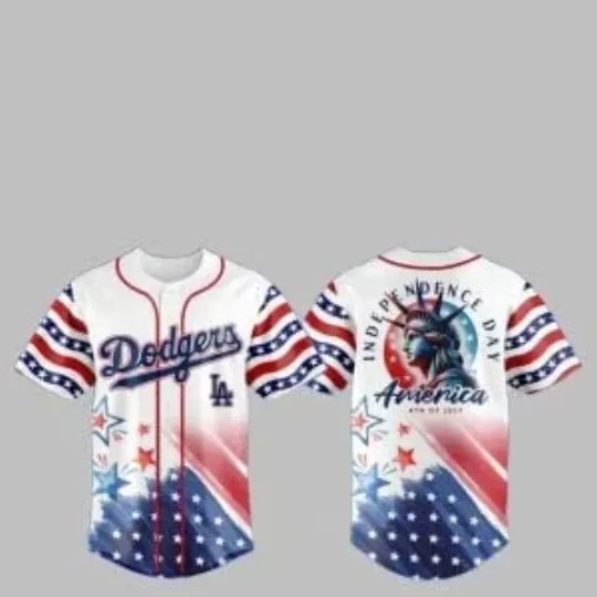 Discover 2025 L.A. D0dg*rs Celebrate 4th of July Jersey, Gift For Fans, Christmas Gift