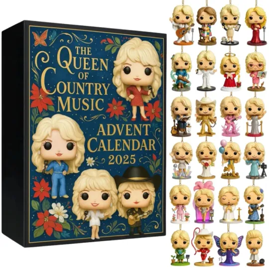 Dolly Parton 2D Advent Calender 2025, Gift For Christmas