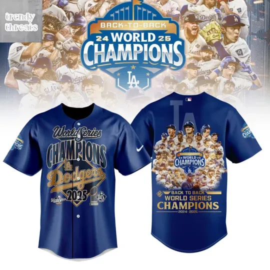 Discover L.A. Dodger*s World Series Champions Back To Back Jersey, Gift For Fans, Christmas Gift