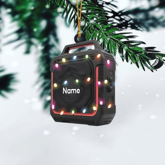 Discover Personalized Portable Speaker Christmas Ornament, Music Speaker Ornament, Loud Speaker Ornament, Speaker Holiday Ornament Gift